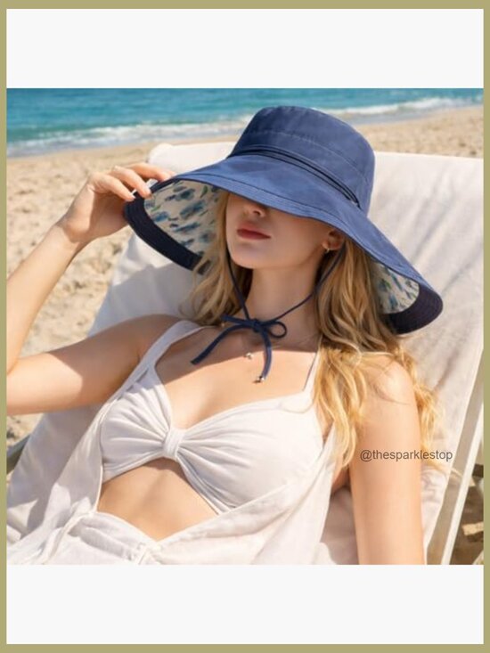 Reversible Sun Hat with Metal Wired Edge, UPF 50+ Protection main image 4